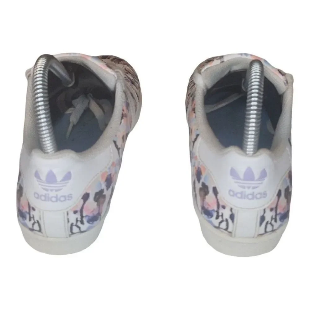 Adidas Originals Sneakers Youth Girls Sz 5 Superstar La Marque Lace Up Streetwea